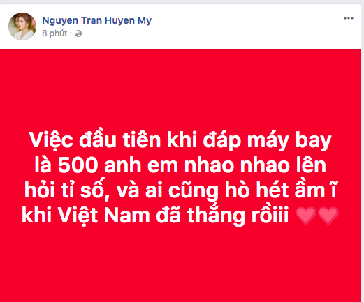 Sao Việt, sao Việt chúc mừng U23 Việt Nam, U23 Việt Nam